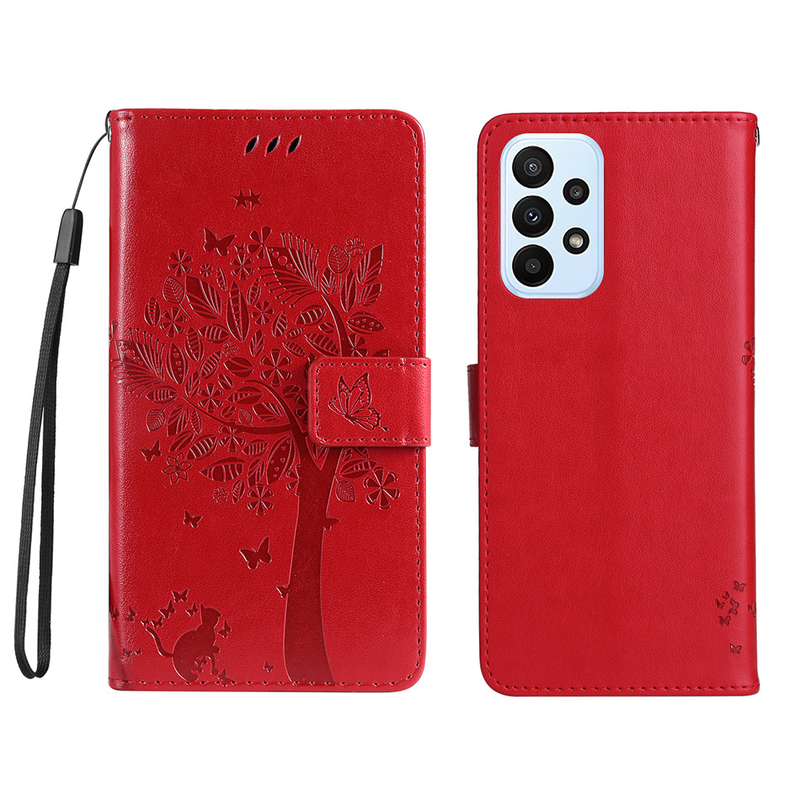 Cute Cat Tree Flip Holster Case OnePlus One Plus Nord N10 N20 N100 N200 2 CE2 CE 9 10 Pro 5G 8T Wallet Card Slots Co_voghion.com