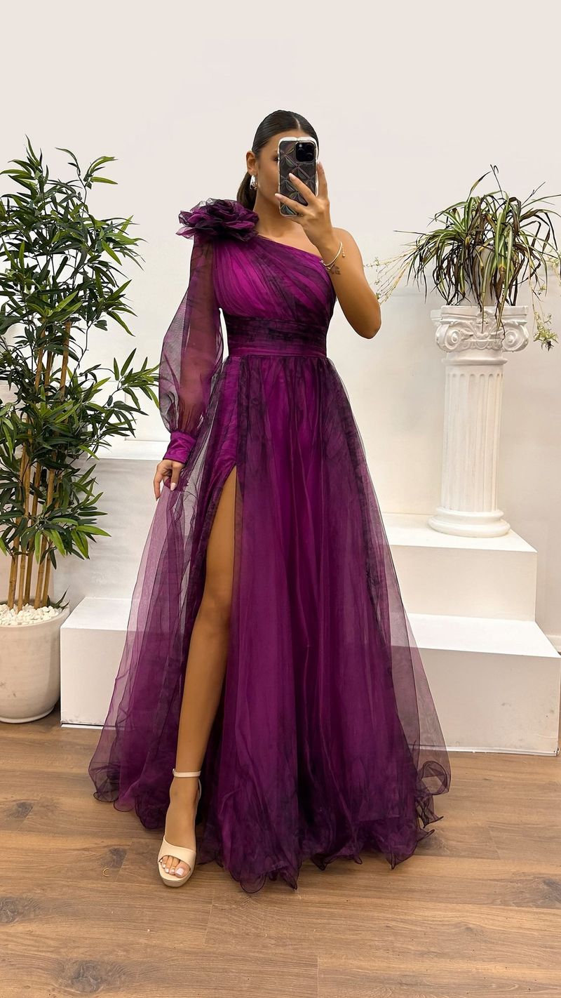 Vêtements pour femmes printemps et automne nouvelle robe imprimée en maille à épaules obliques Ins robe de soirée ample décontractée_voghion.com