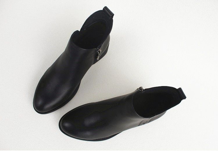 Export First Layer Cowhide All-Match Working Wear Ankle Boots_voghion.com