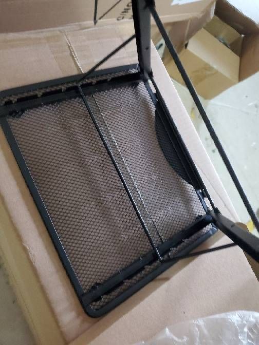 348 Metal Laptop Base Floor Folding Stand Wire Mesh Combination Tablet_voghion.com