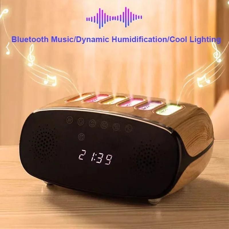 Humidificateur d'air à brume fraîche, haut-parleur Bluetooth dynamique avec affichage numérique intelligent, télécommande sans fil et diffuseur d'huiles essentielles pour la maison, le bureau et l'hôtel._voghion.com