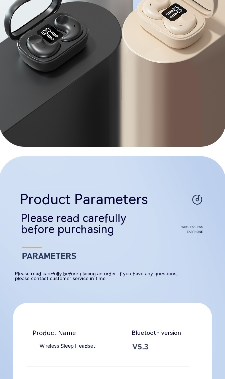 2023 Neue M51 Bluetooth mit hoher Klangqualität TWS In-Ear-Mini-Ohrhörer für Seitenschlaf_voghion.com