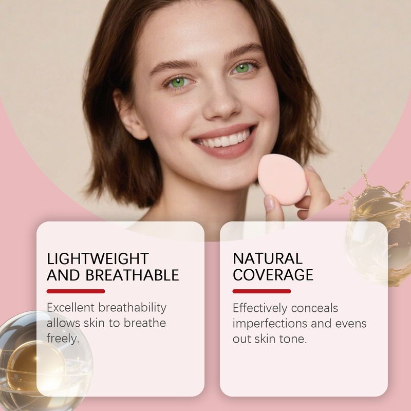zephoco Feuchtigkeitsspendendes Concealer-Kissen in natürlicher Farbe. Zarte Textur sorgt für feuchtigkeitsspendendes, leichtes Make-up_voghion.com