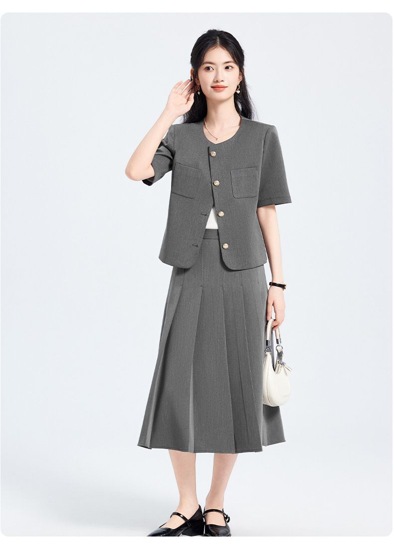 Apricot Colored Suit Women In Summer, New Style For College Students, Teaching Funding Interviews, Formal Attire,_voghion.com