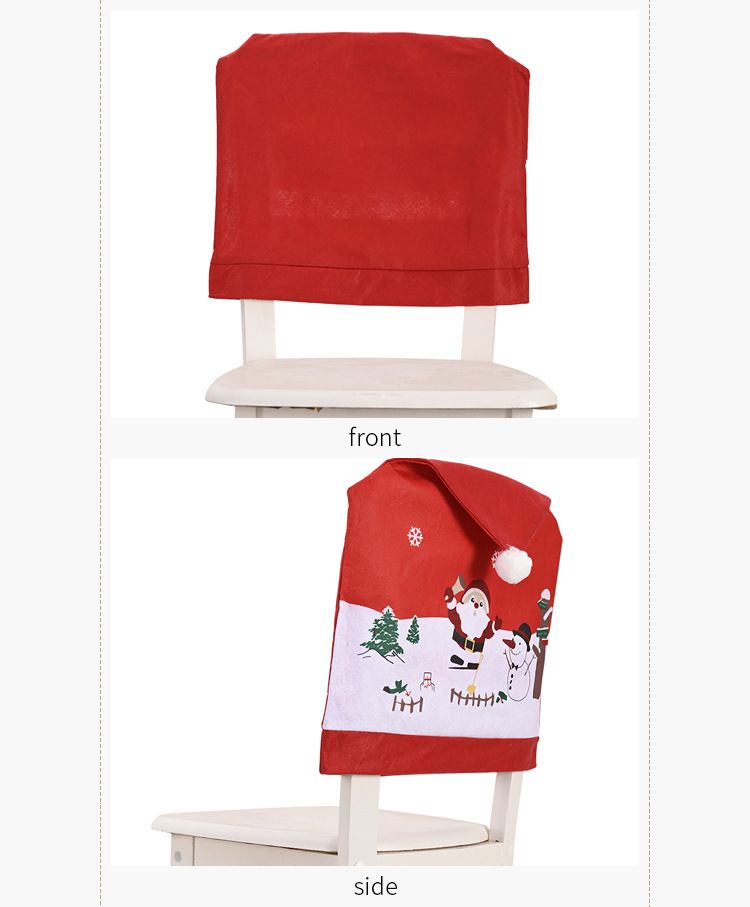 Decorazione natalizia Haube Coprisedia creativo in tessuto non tessuto con pupazzo di neve per anziani Coprisedia stampato rosso Coprisgabello_voghion.com