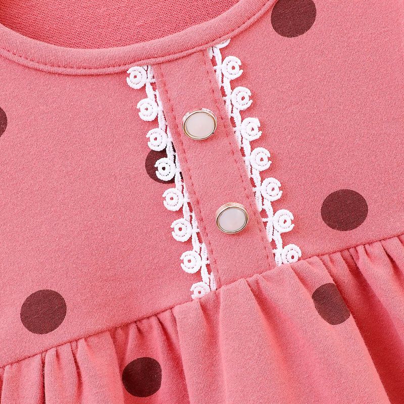 Foreign trade cross-border dropshipping 19 autumn style knitted denim two-piece set polka dot Korean style children's skirt Q516_voghion.com