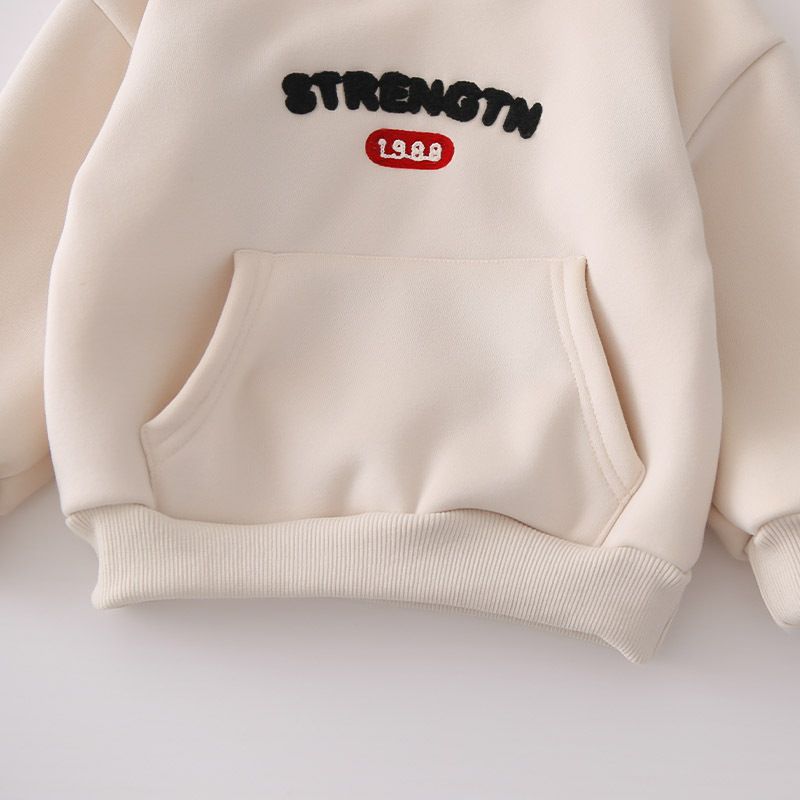 Abbigliamento per bambini, set di tre pezzi in pile spesso e alla moda per neonati, completo invernale per ragazzi_voghion.com