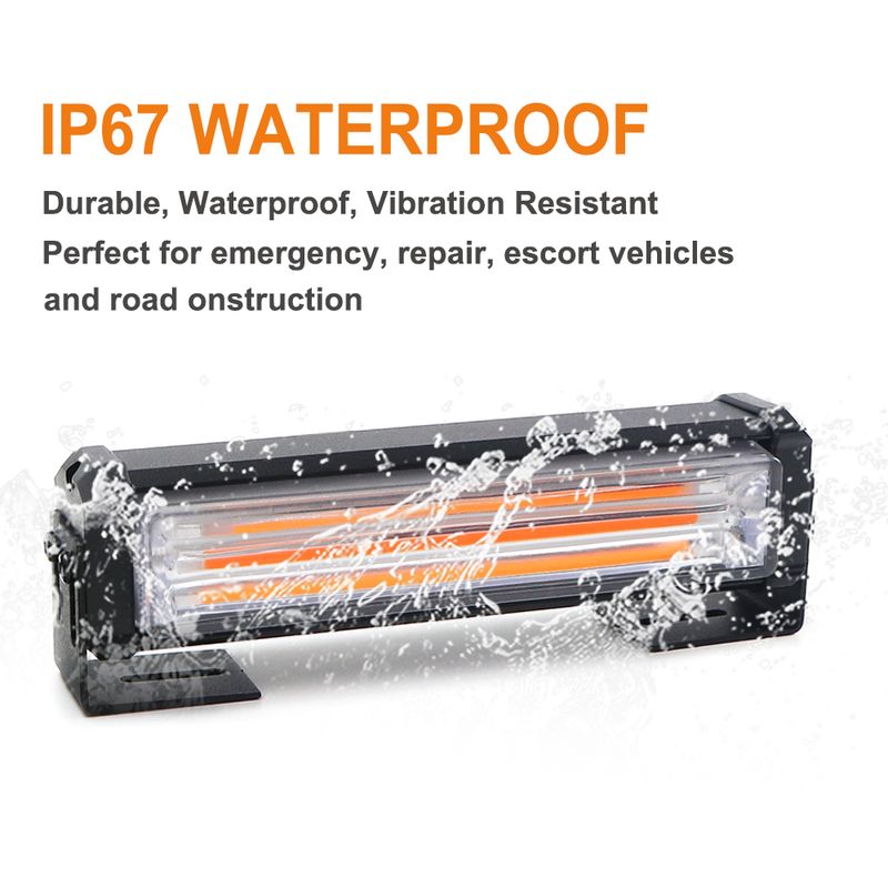 COB Car Front Grille Emergency Strobe Light Head 80W LED Warning Flashing Lightbar Vehicle Daytime Running Lamp 12V 24V_voghion.com