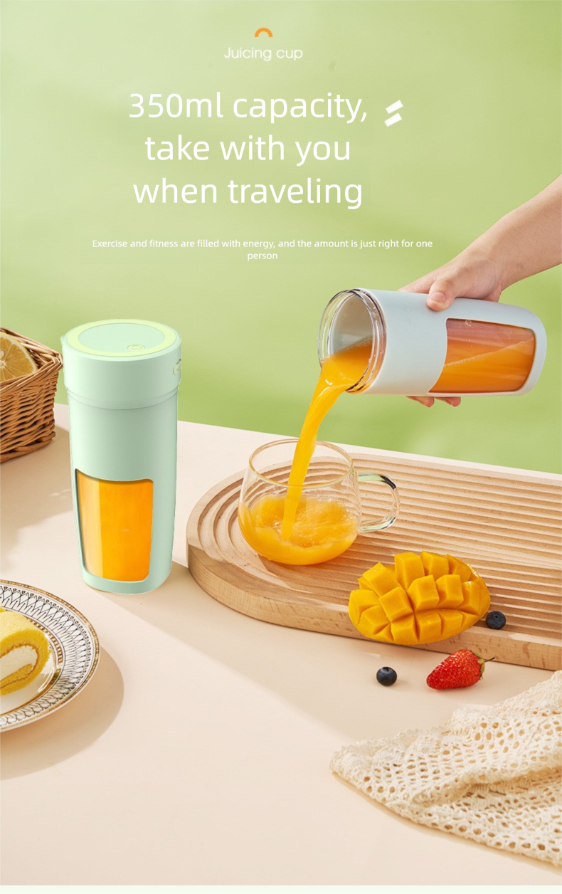 Wireless Charging Portable Blender - High-Power Six-Blade Ice Crusher & Fruit Juicer Cup For Smoothies_voghion.com