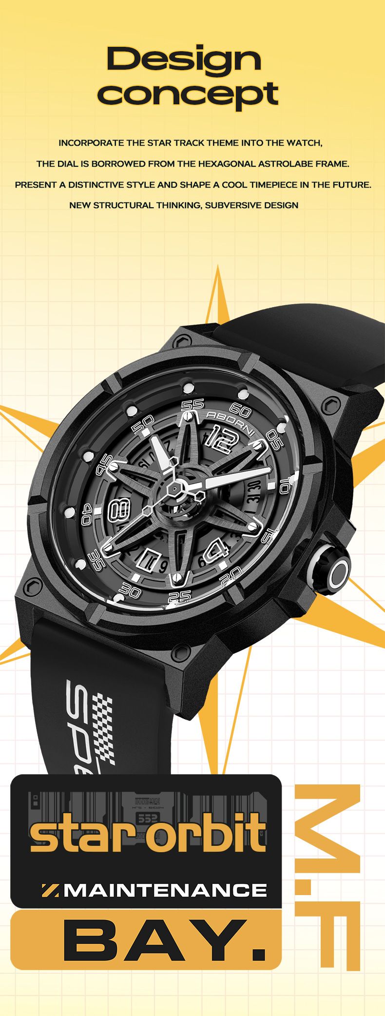 Men's Fashionable Skeleton Mechanical Style Sports Watch With Silicone Strap, Date Display, And 30M Water Resistance Waterproof Quartz Watch_voghion.com