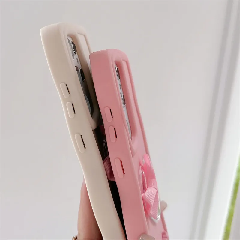 Séiss 3D Schleif Léift Häerz Uebst Lanyard Telefonshülle fir Samsung A15 A25 A35 A54 A55 A34 A14 A13 A53 Wave Candy Summer Cover_voghion.com