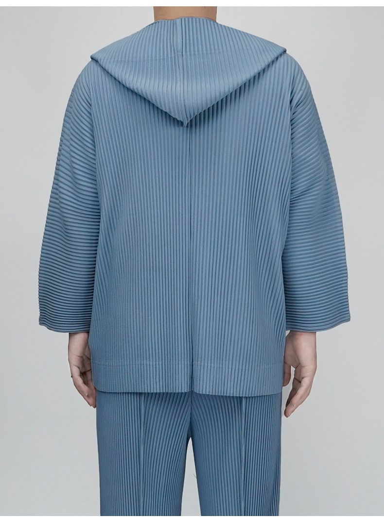 Costum casual pentru bărbați, cu pliuri, lejer și la modă, costum mic_voghion.com