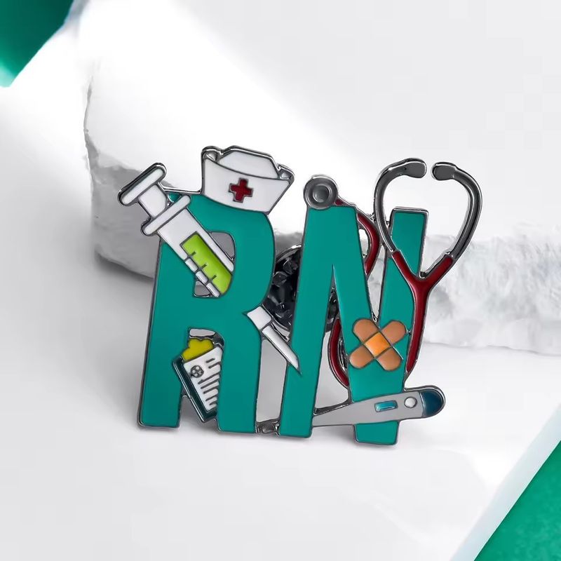 Registered Nurse Badge Brooch Syringe Thermometer Stethoscope Nurses Day Graduation Decoration Accessories_voghion.com