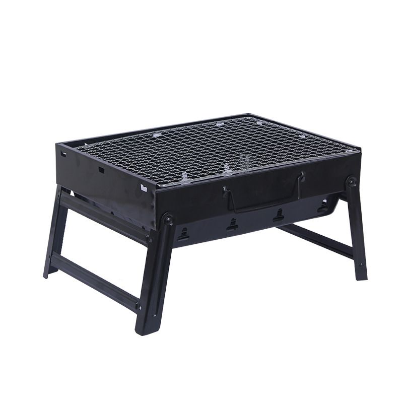 Tragbarer BBQ-Grill aus Edelstahl 304 – faltbarer Holzkohleständer für Camping-Picknick_voghion.com