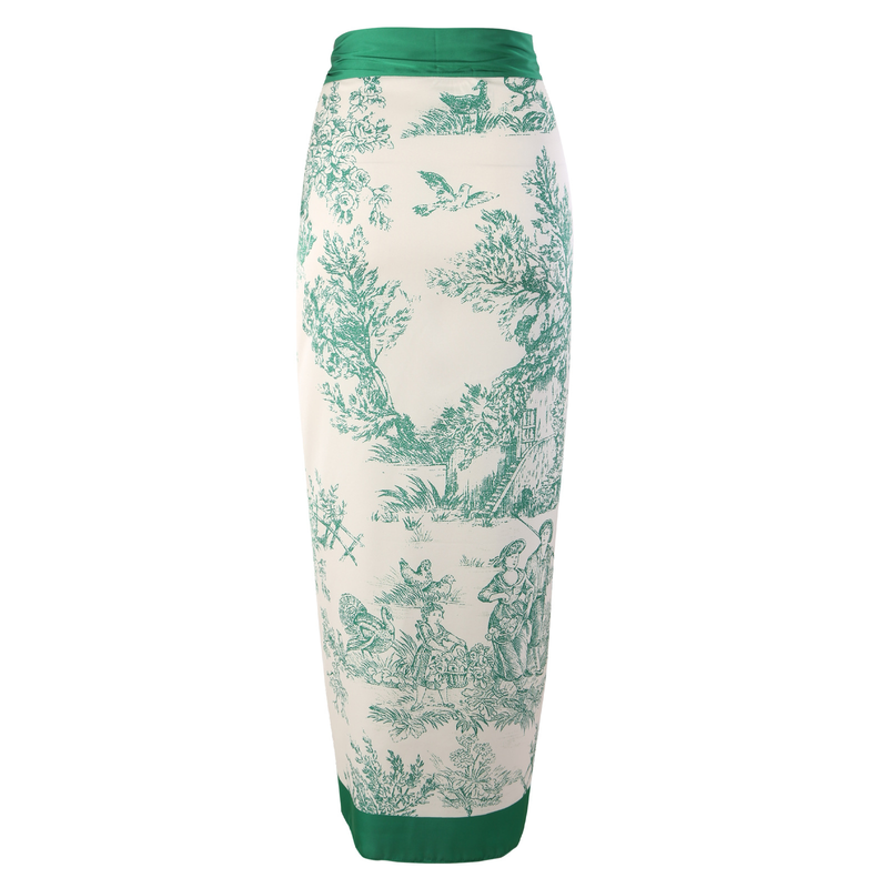 Roupas femininas Maiô de uma peça Feminino justo justo fino retrô protetor solar saia longa maiô de duas peças de primavera quente_voghion.com