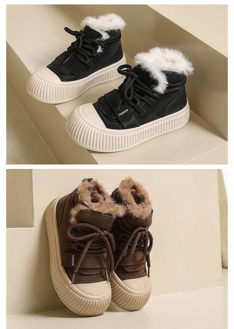 Scarpe alte da donna in velluto spesso, versatili, in cotone, per studenti, scarpe casual alla moda con plateau_voghion.com