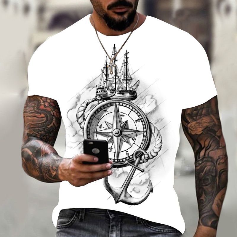 Nuova maglietta 3D da uomo Spade Ace, casual, stile streetwear, a maniche corte_voghion.com