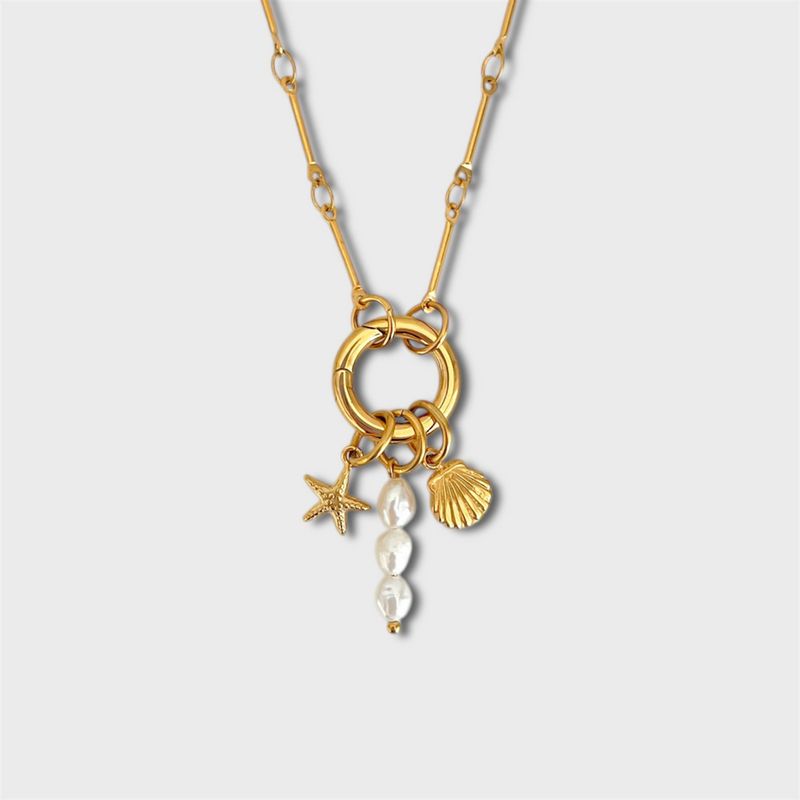 Men And Women's Jewelry Vintage Adjustable Birthstone Pendant Necklace With DIY Charms – Boot, Heart, Pearl, Starfish, Enamel Flower & More_voghion.com