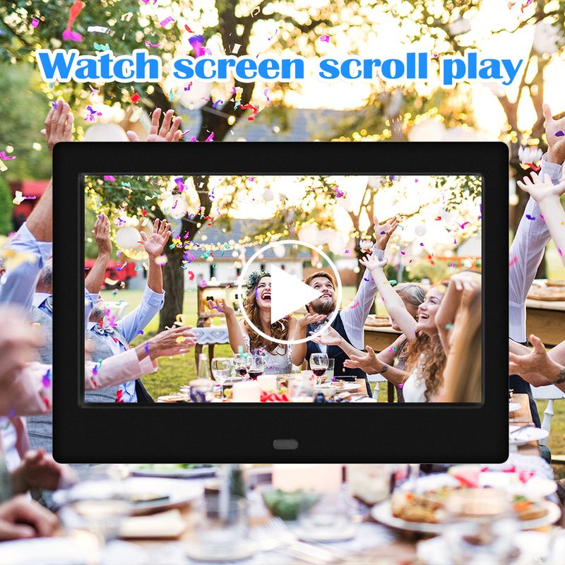 7 Inch LED Screen Digital Photo Frame Electronic Album Music/Video/Photo Supports Multiple Languages Clock/calendar_voghion.com