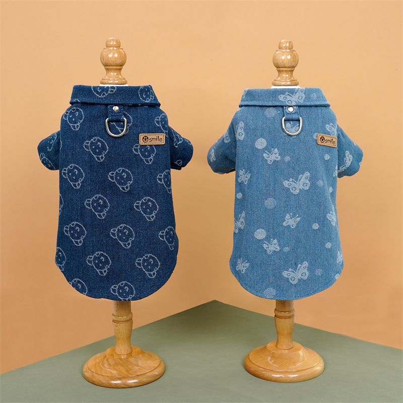 Maglietta da cowboy con corda di trazione Teddy da combattimento Abbigliamento per animali domestici per gatti Forniture per cani di piccola e media taglia_voghion.com