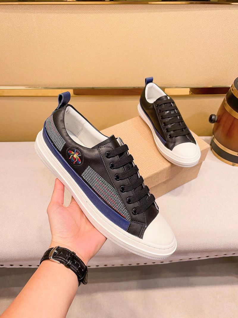 Fuguqi Little Bee Fashion Vielseitige Echtleder Weiß Herren Board Korean Edition Trendy Casual Schuhe_voghion.com