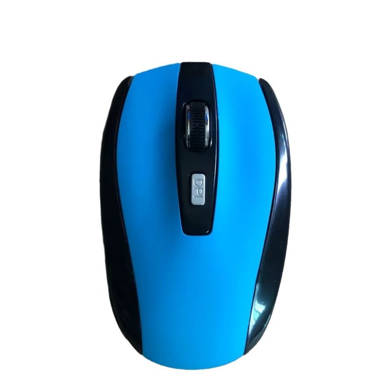 Ratón óptico inalámbrico de 6 botones – Ratón ergonómico de 2,4 GHz para portátil, 1200 DPI ajustables, clics silenciosos, rueda de desplazamiento de 4 direcciones (negro/rojo/plateado/azul/rosa)_voghion.com
