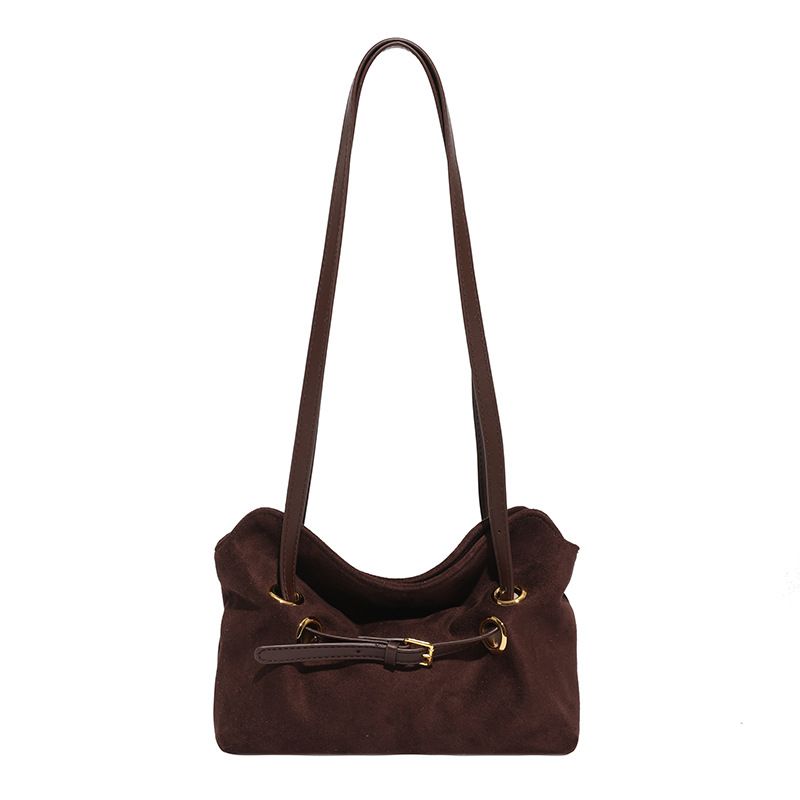 Drawstring Bucket For Women 2025 Autumn New Simple Versatile High-Quality Texture Single Shoulder Crossbody Bag_voghion.com