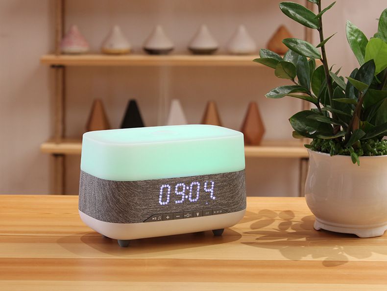 Multifunktionaler Bluetooth-Lautsprecher mit Ultraschall-Luftbefeuchter, Aromatherapie-Diffusor und bunten LED-Leuchten für Zuhause, Büro, Schreibtisch – Leiser Betrieb_voghion.com
