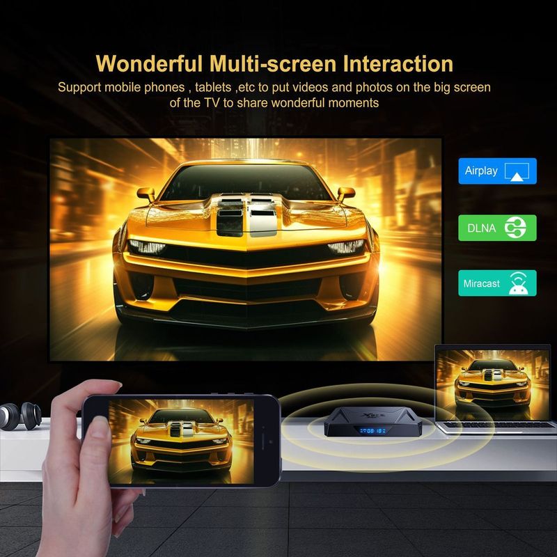 New X96QPRO+ Smart TV Box – Android 14, Allwinner H728, Gigabit LAN Media Hub_voghion.com
