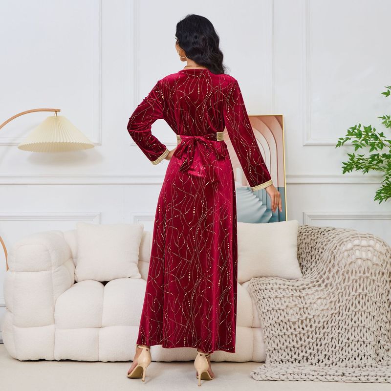 Mt080 muslimi-kylpytakki syksy/talvi uusi samettinen lämmin kuumaleimattu abaya-mekko_voghion.com