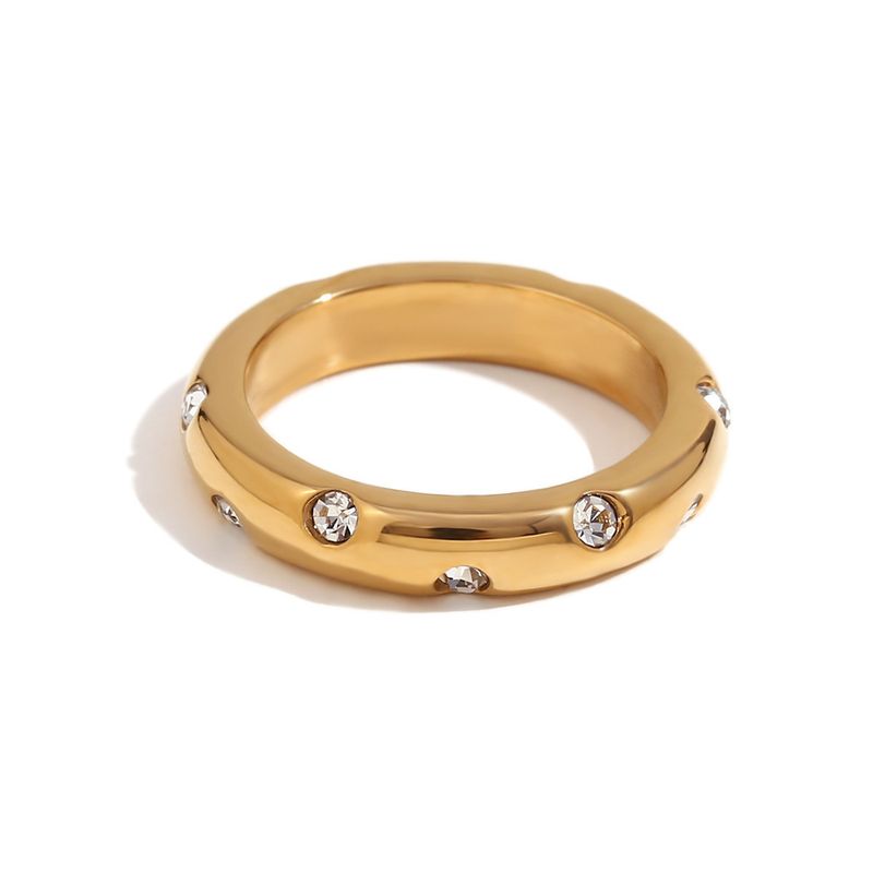 Anello da donna con stella polare a doppio strato, in acciaio inossidabile placcato oro, con croce a forma di fiore, di nicchia, creativo e di alta qualità._voghion.com
