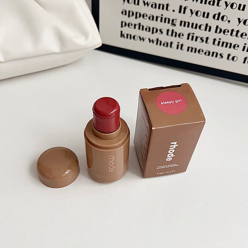 Edição de Outono Sleepy Rhode Pocket Blush Maquiagem em Bastão Beleza Cosméticos Menina Hidratante Cuidado Labial Nutrição Duradoura Cuidado Feminino_voghion.com