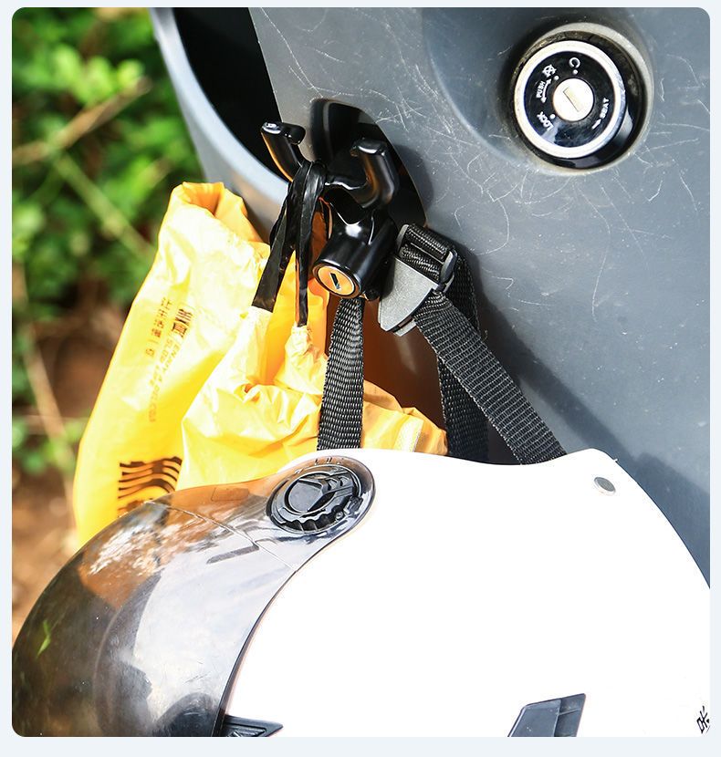 Ön Çok Fonksiyonlu Evrensel Asılı Elektrikli Scooter Saklama Kaskı Çok Amaçlı Kanca Kilidi_voghion.com