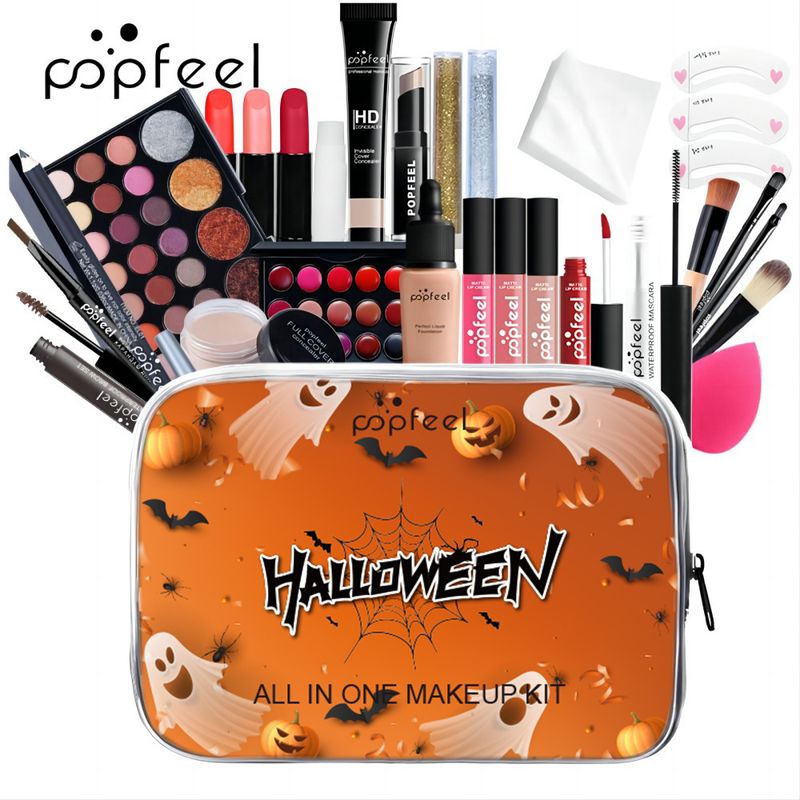 Make-upsets Nieuwe POPFEEL Make-upset Lipgloss Oogschaduw Blush Contourset Halloween Kerstmis_voghion.com