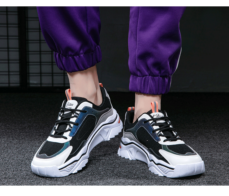 Herren 2025 Sommer Atmungsaktiv Vielseitig Mesh Sport Casual Jugend Höhe Steigende Papa Ins Trendy Schuhe Bequem_voghion.com