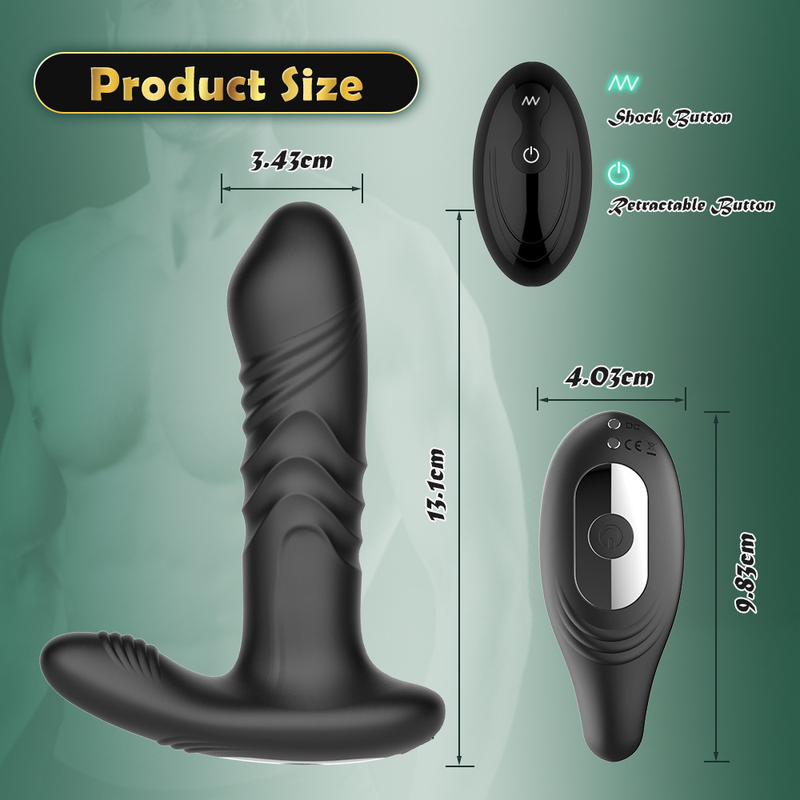 Vibrierender männlicher Teleskop-Buttplug-Analvibrator APP-Funkfernbedienung für Frauen Ass Anal Dildo Prostata Ma_voghion.com