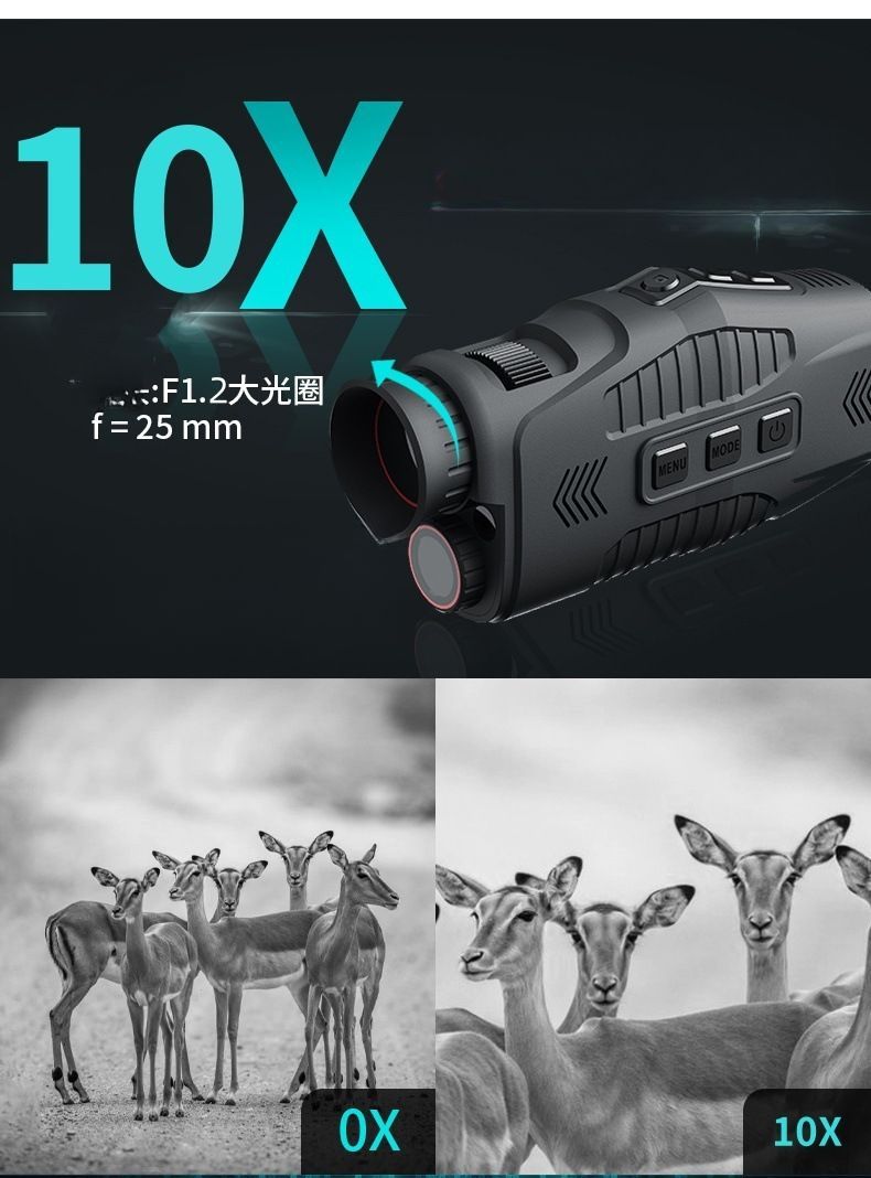 Day Dual-use Full Black Visible Photo And Video Lightweight Compact High-definition Monocular Infrared Low-light_voghion.com
