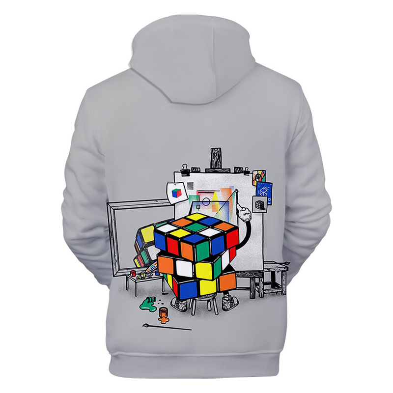 Sonbahar Hp Hop Kapşonlu 3D Rubik Küpü Hoodies Erkek Tişörtü Kadın Unisex Kazaklar Moda Çocuklar Hoody Rahat Erkek_voghion.com