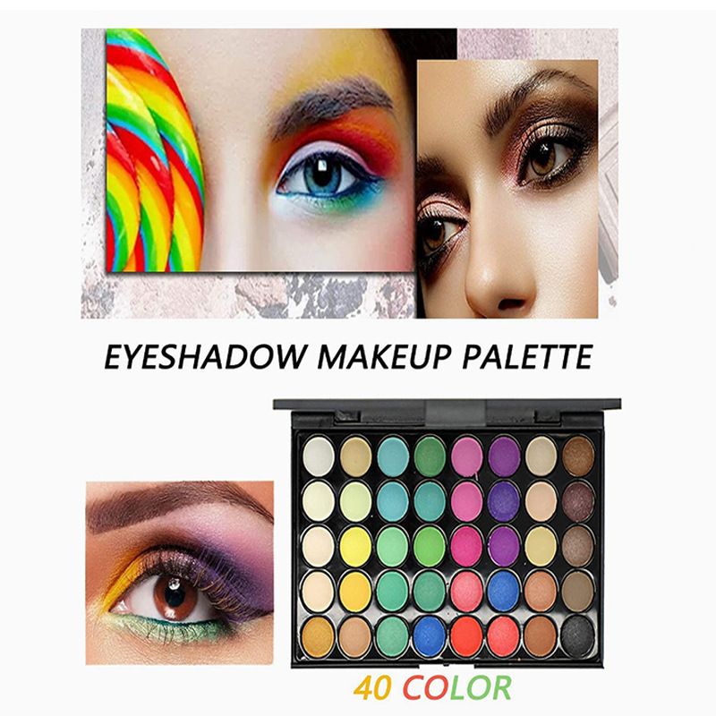 40 cores peroladas matte esfumaçadas cor terra pó não voador maquiagem modificação paleta de sombras combinadas_voghion.com