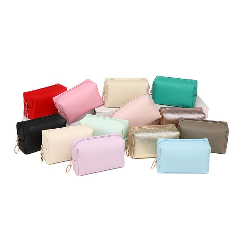 New Women's PU Handheld Portable Square Waterproof Cute Travel Toiletry Storage Bag_voghion.com