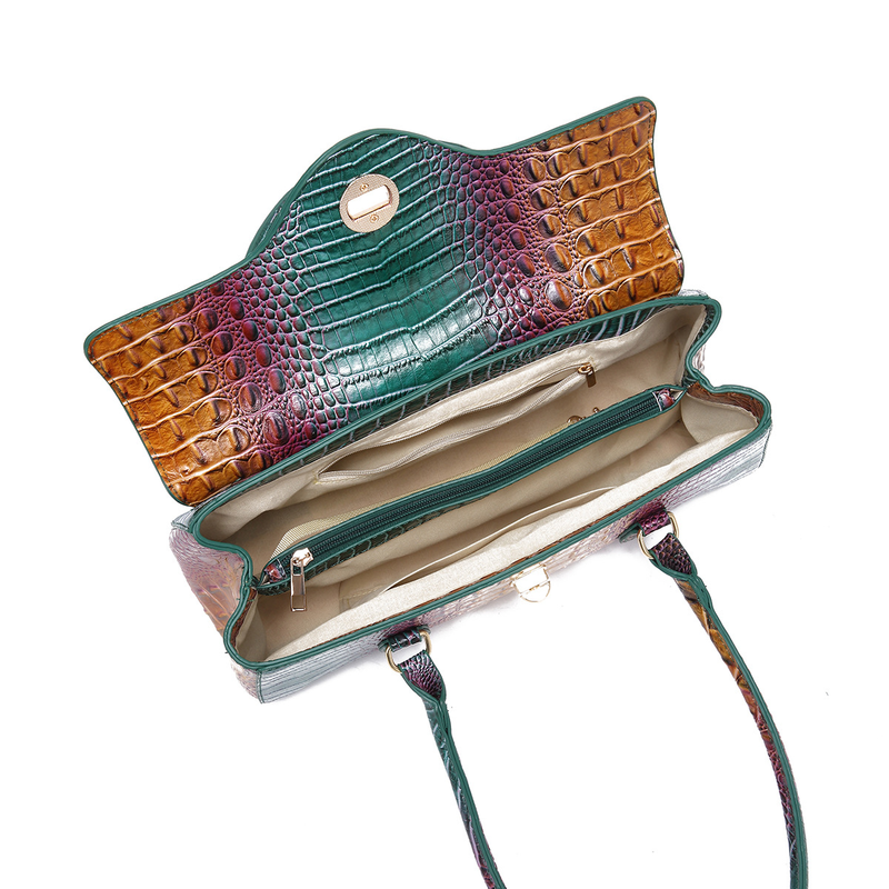 Borsa da ascella portatile retrò, da donna, con motivo a coccodrillo_voghion.com