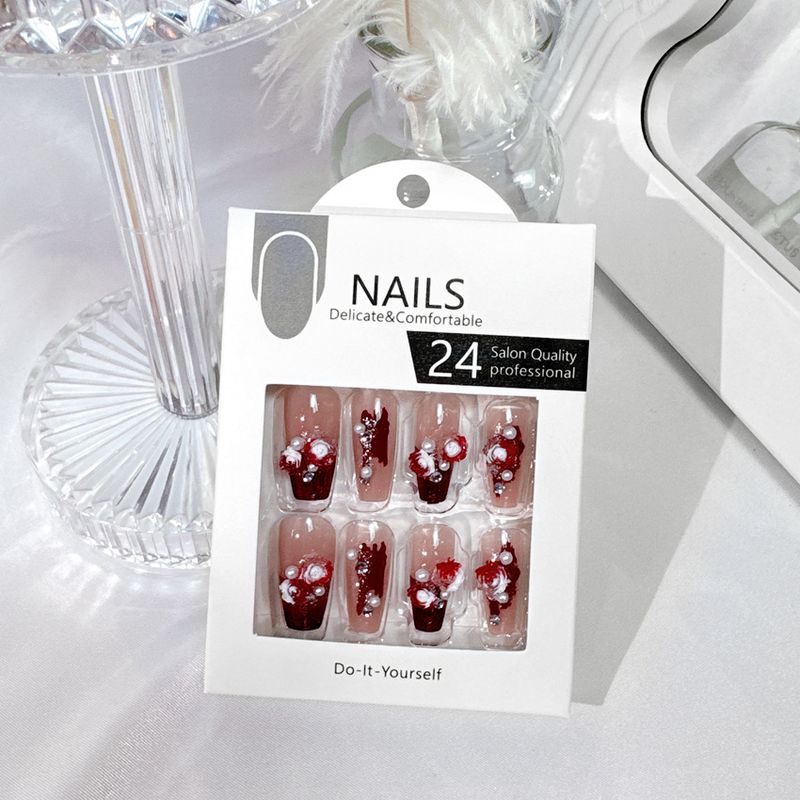 New Ins Advanced Pure Desire Wind Finished Wearing Rose Nail Patch A66_voghion.com
