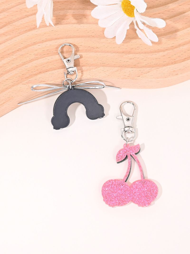 Schädel Regenbogen Kirsche Schlüsselanhänger Neue Acryl Rucksack Reißverschluss Auto Schlüsselanhänger_voghion.com