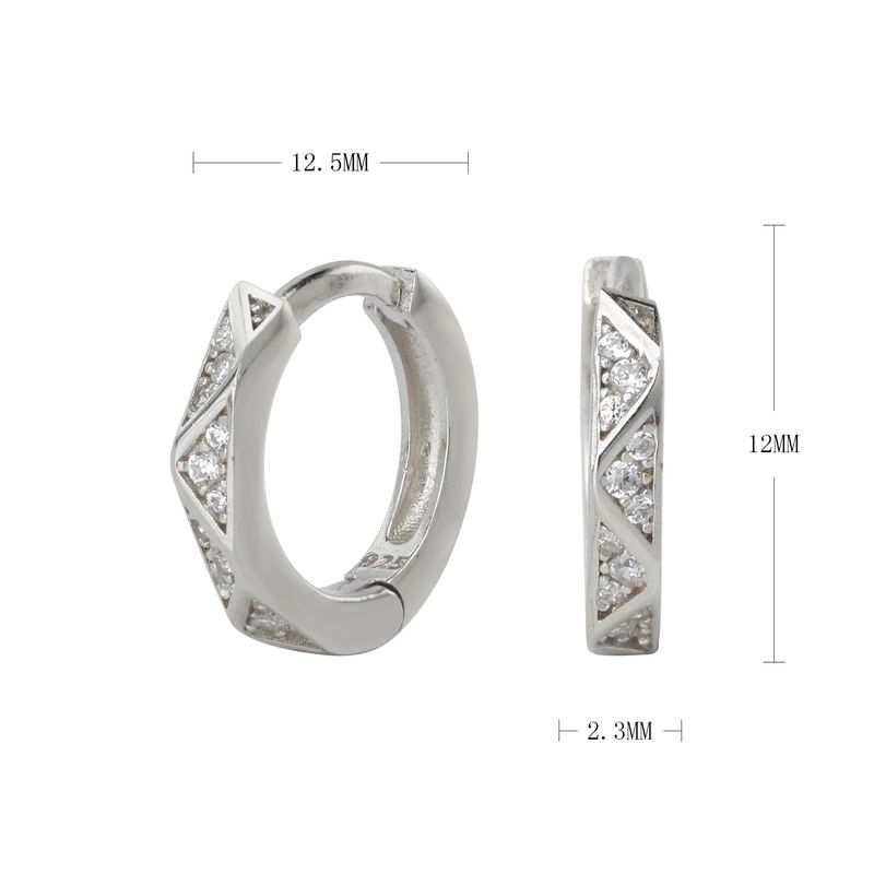 Orecchini pendenti con fibbia geometrica a triangolo in zircone, nuovi e alla moda, in argento puro, popolari e versatili._voghion.com