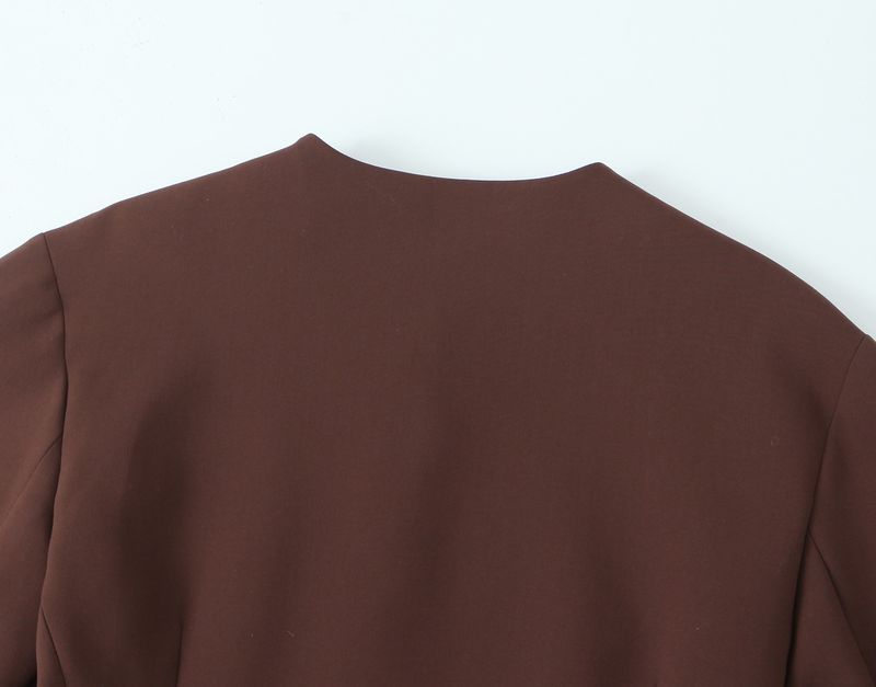 TRAFZA Damski jesienno-zimowy komplet z marynarką i krótką spódniczką w nowym stylu_voghion.com