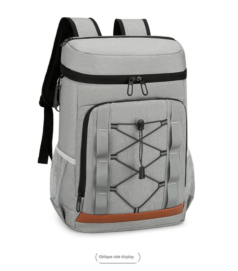 2024 Neuankömmling Isolierter Picknick-Rucksack mit großer Kapazität für draußen Kaltbierbeutel Oxford-Stoff Verdickter Eisbeutel_voghion.com