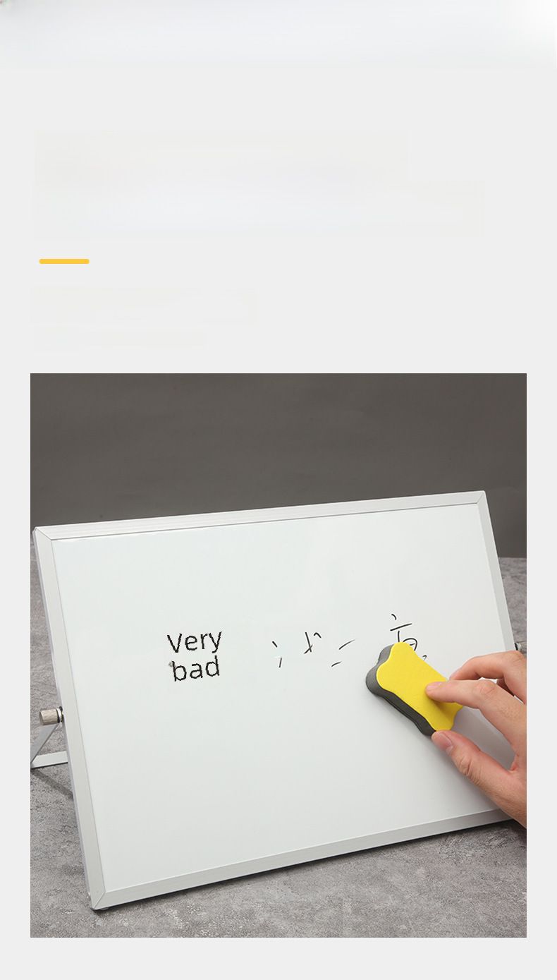 Cross-Border Office Whiteboard mit Rahmen aus Aluminiumlegierung, doppelseitig faltbar, Schreibtisch-Notiztafel, löschbare Schreibhalterung, magnetische Schreibtafel_voghion.com
