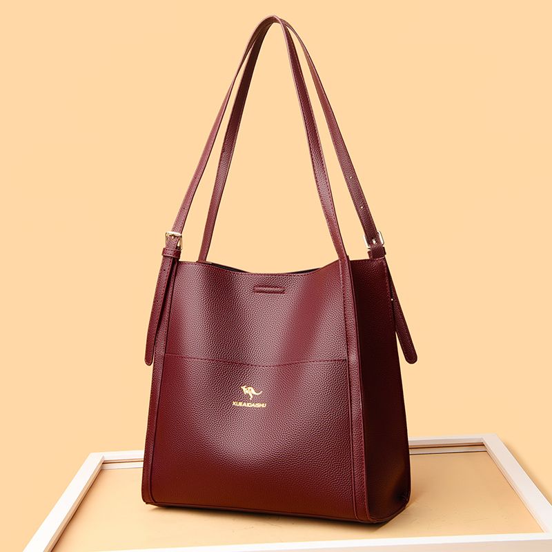 2024 New Leather Bucket Shoulder Women Purses Fashion Underarm satchel Messenger Bag For Shopping Large Capacity Tote_voghion.com