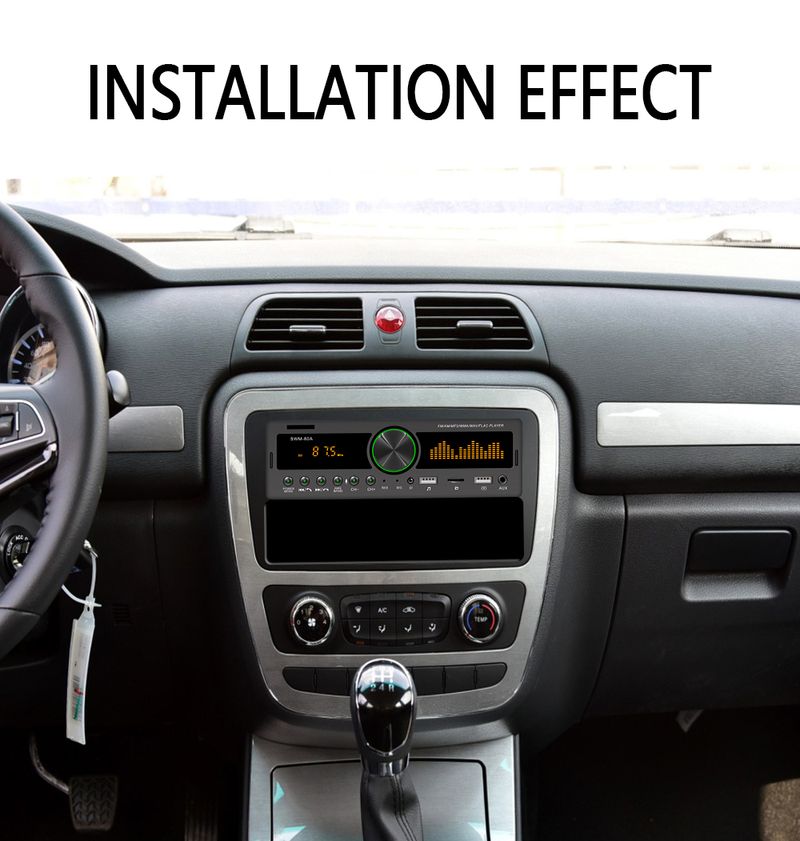 SWM-80A „Bluetooth“ autoradio automobilio stereofoninis radijas su FM Aux įvestimi, imtuvu, SD, USB, 12 V, montuojamas prietaisų skydelyje, 1 DIN automobilinis MP3 multimedijos grotuvas_voghion.com