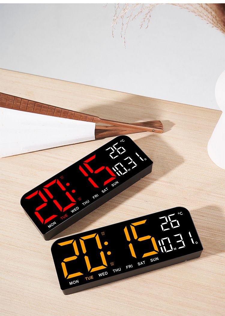 New Screen Alarm Simple LED Desktop Creative Large Size Table Clock Hangable 0707_voghion.com